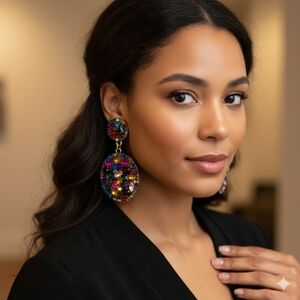 Fashion Jewelry Vibrant Multicolor Earrings